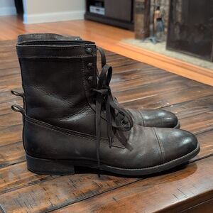 To Boot New York Lace Up Boots Burnished Toe